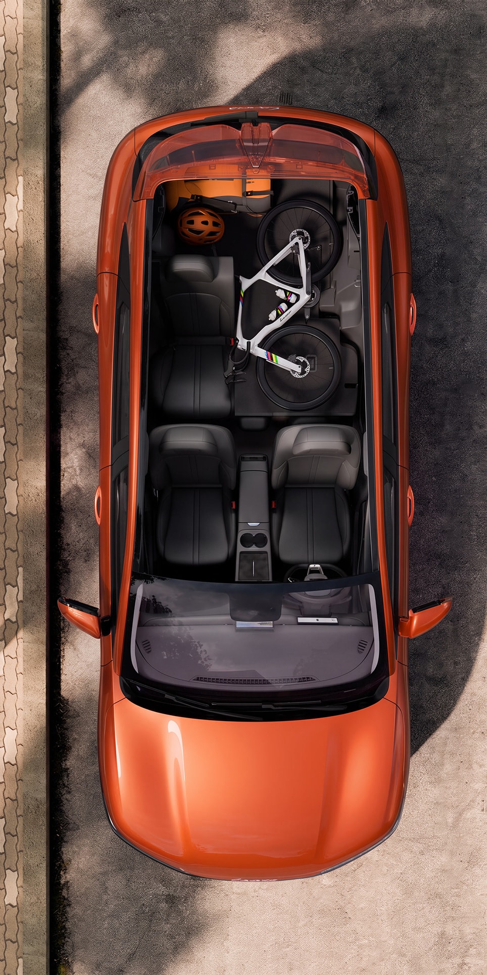 Lepas L6 EV Bike And Bag Top View